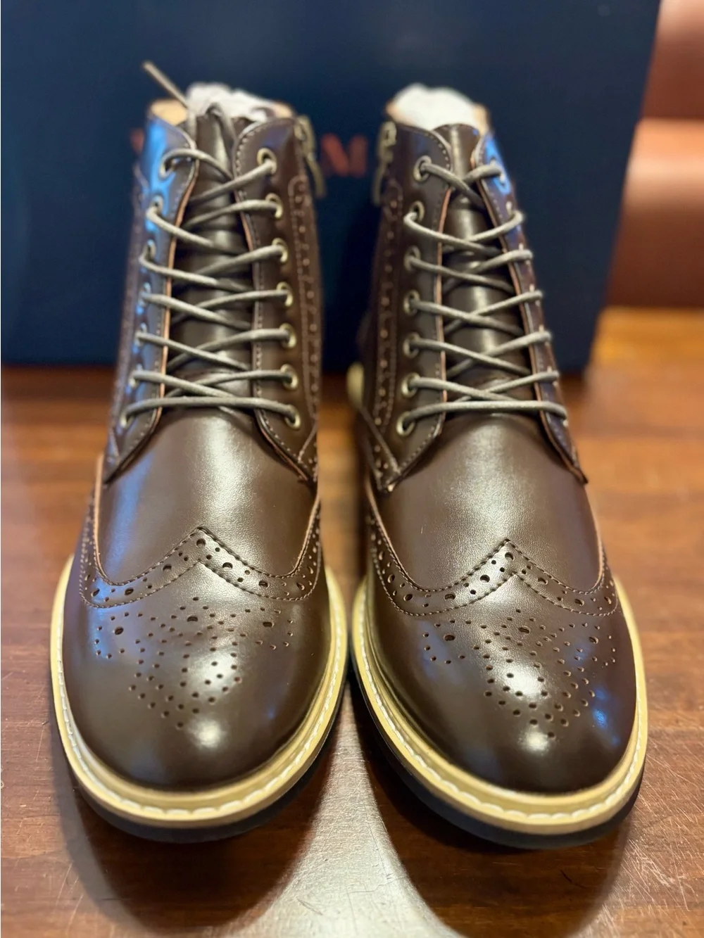 Men's Bruno Marc Bergen-01 Classic Wingtip Boots